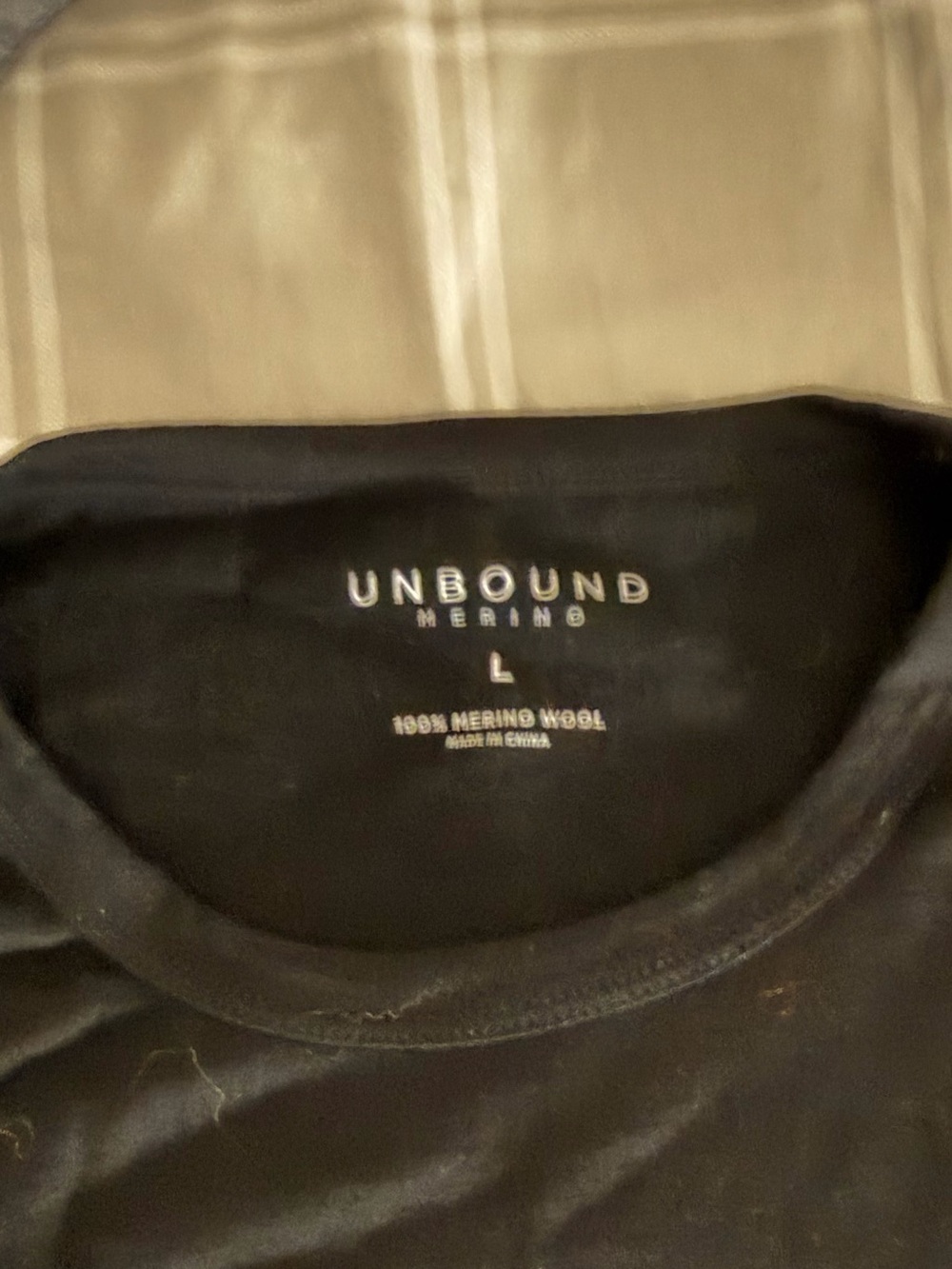 Unbound Merino Men's Black Crew Neck Shirt